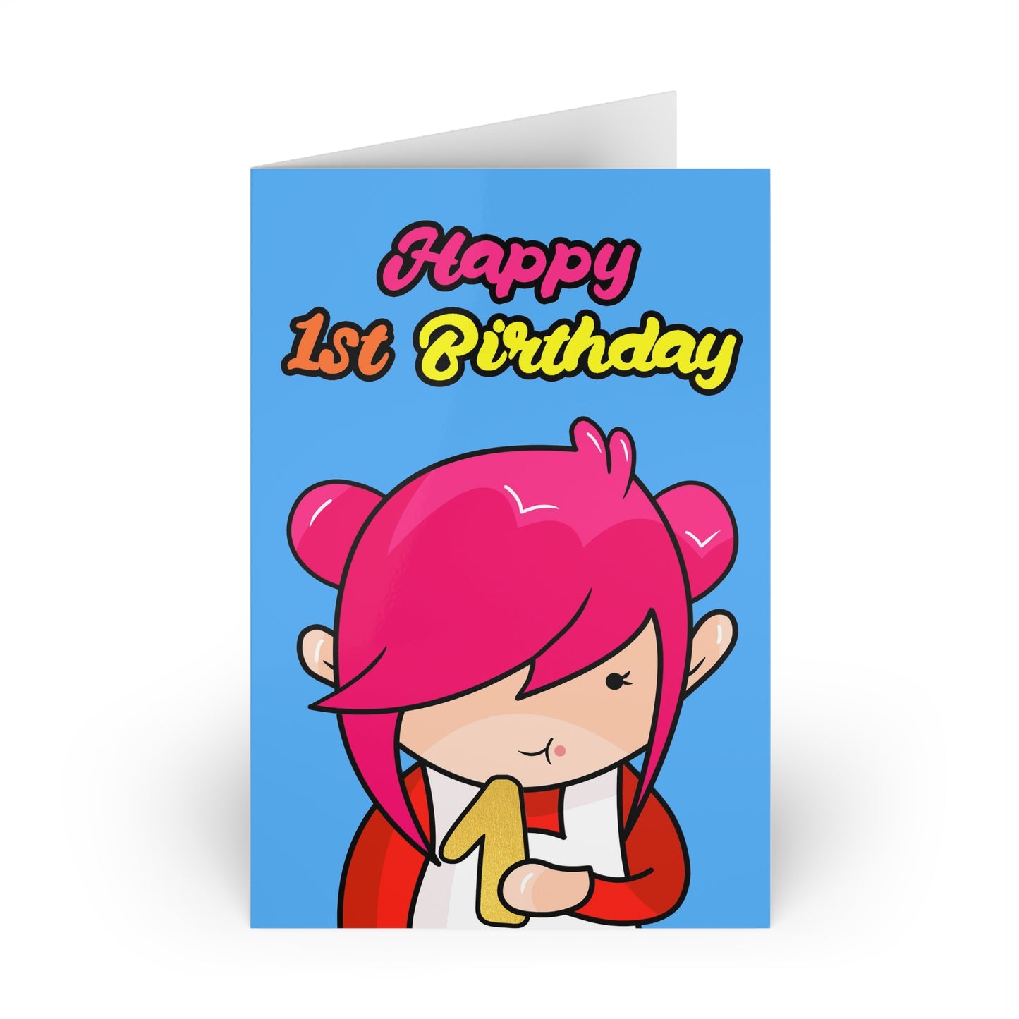 AlphaBetty Happy 1st  Birthday Cards (1 or 10-pcs)