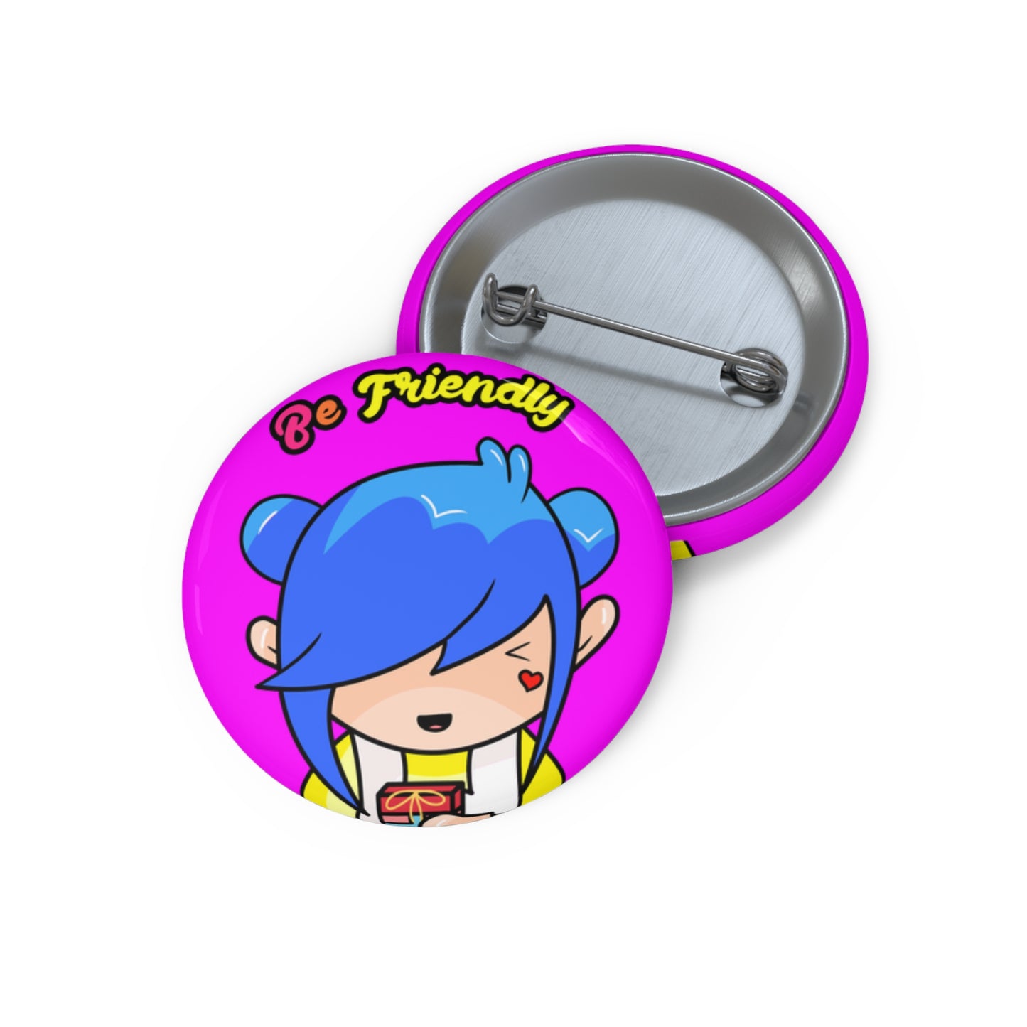 AlphaBetty Be Friendly Pin Buttons