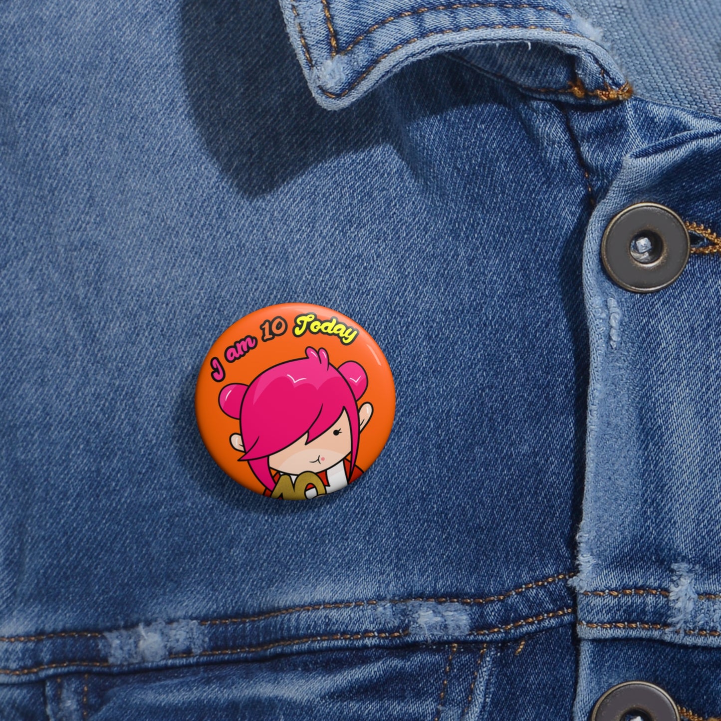 AlphaBetty I am 10 Today Pin Buttons