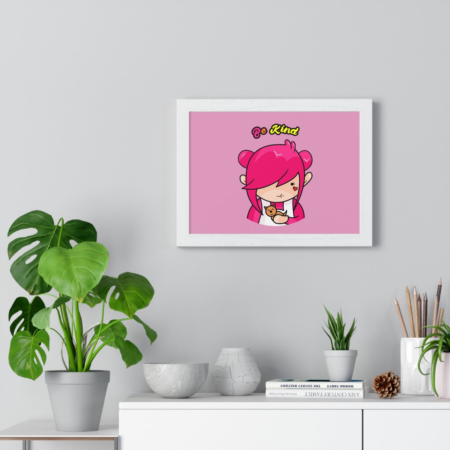 AlphaBetty Be Kind Premium Framed Horizontal Poster