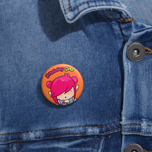 AlphaBetty Birthday Girl Pin Buttons